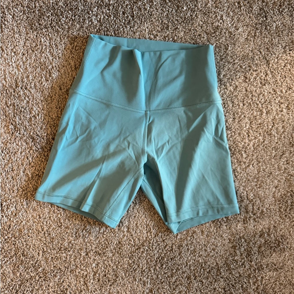 Women's lululemon align Teal High-Waisted Shorts 6”